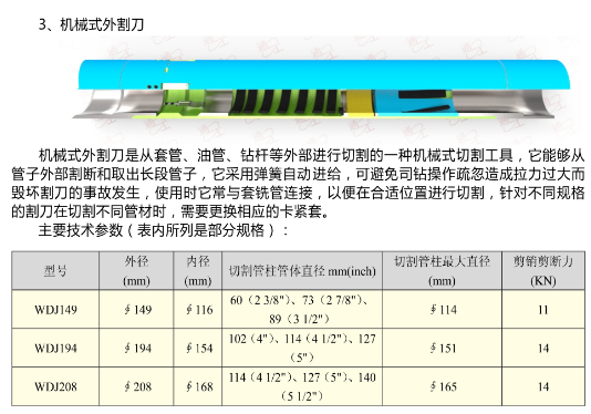 機(jī)械式外割刀